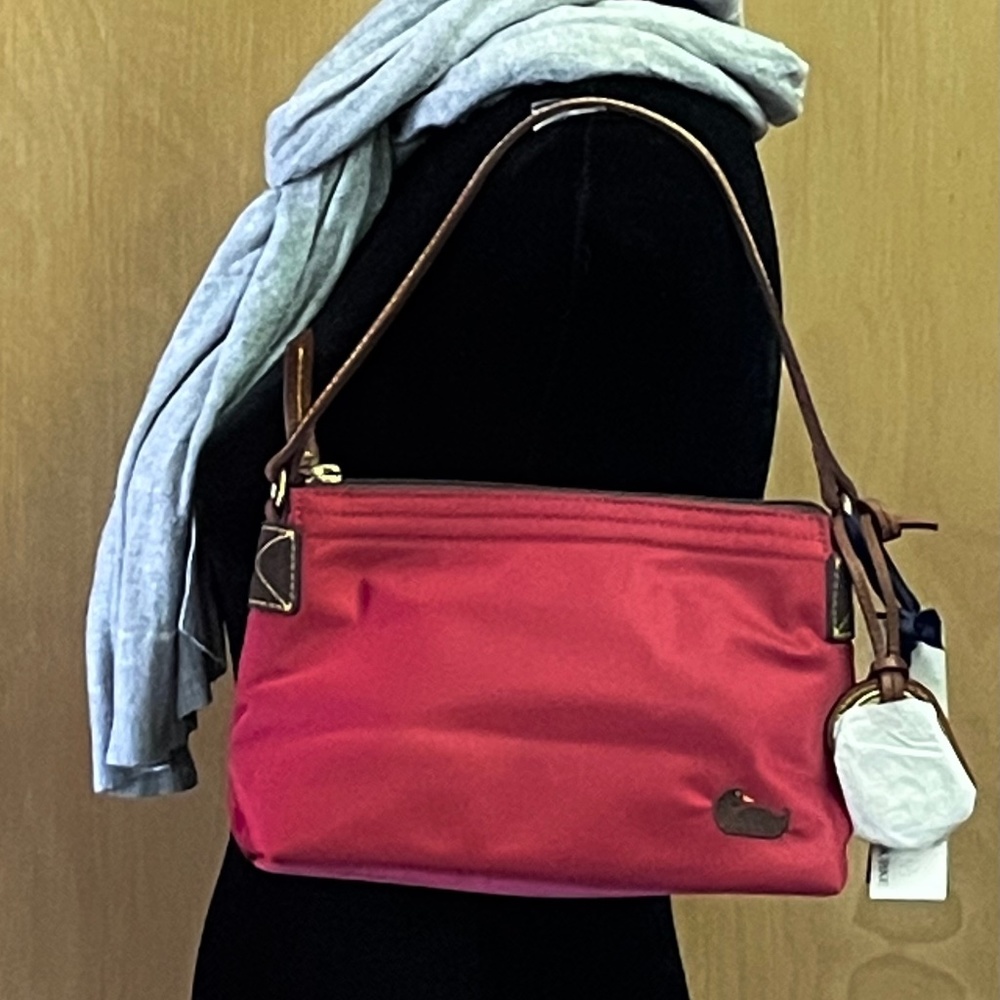 Vintage Dooney & Bourke Red Nylon Pouchette